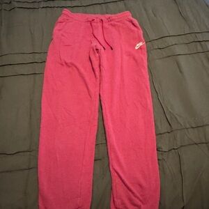 Nike Women's Pink Sweat Jogger Track Pants